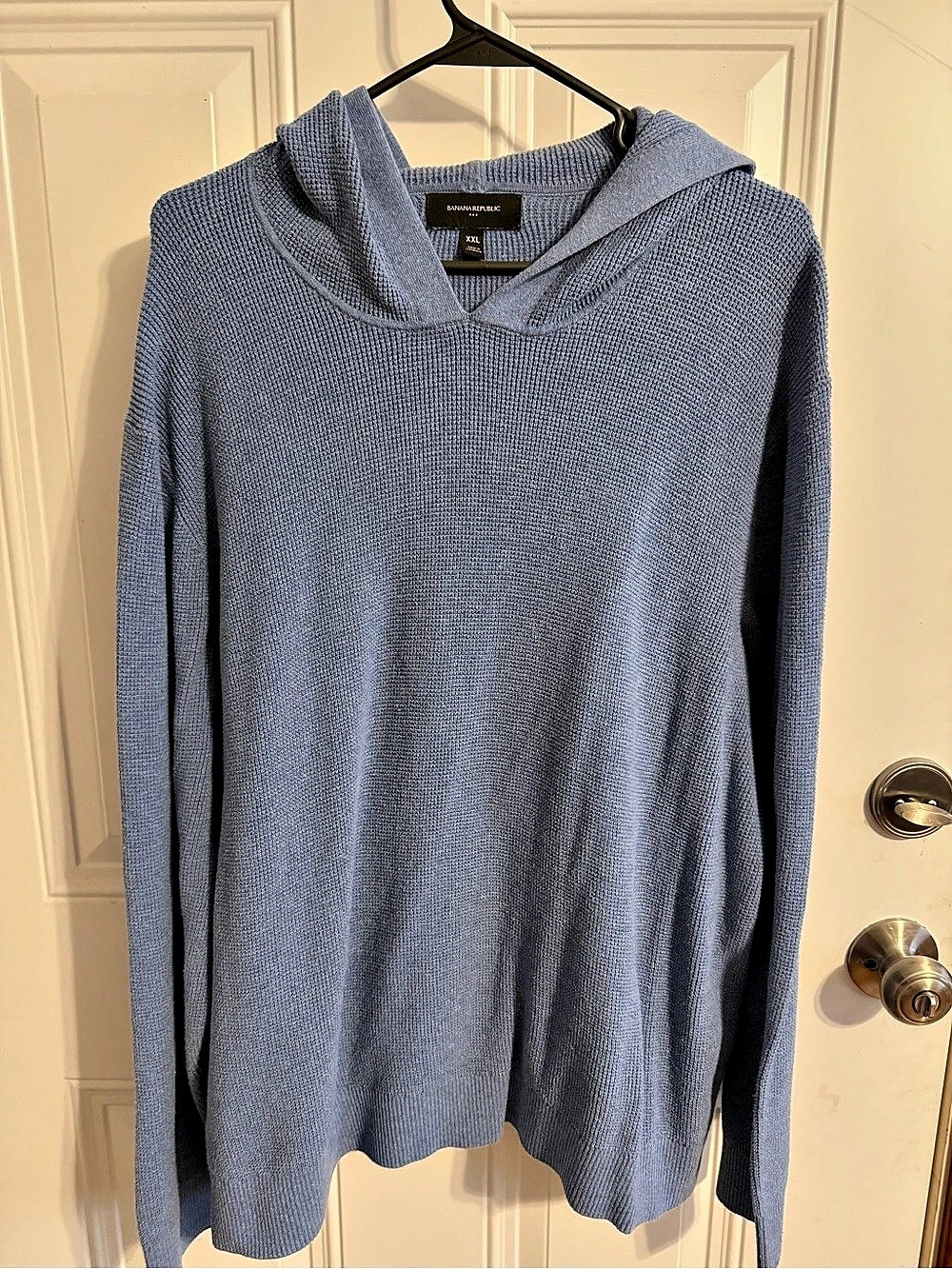 Banana Republic Knit Hoodie in Blue XXL